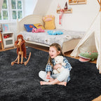Ultra Soft Rug for Living Room, 6X9 Fluffy Shag Area Rug for Bedroom, Modern - Image 4