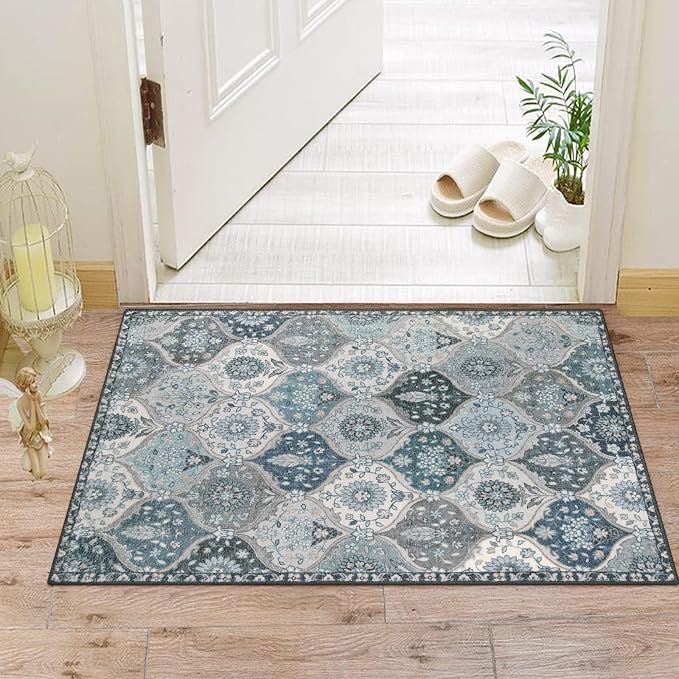 Lahome Moroccan Trellis Front Door Mat Indoor Entrance, 2x3 Rugs - Image 6