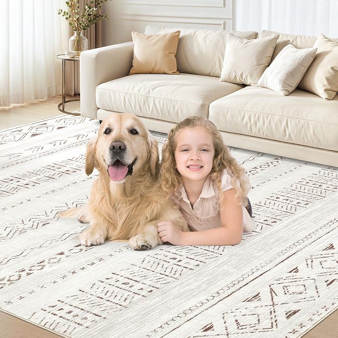 cotiled 7x9 Area Rugs Living Room Rug: Washable Boho Rugs - Image 6