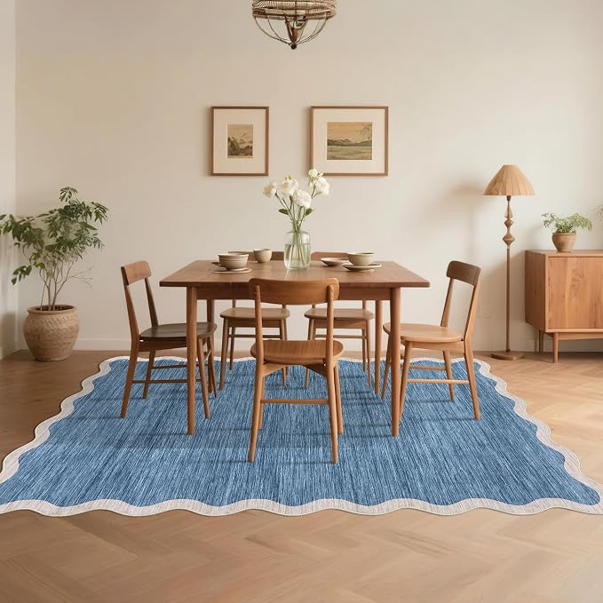 GarveeHome Scalloped Washable Area Rug 6 x 9 Rugs - Image 9
