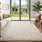 Ophanie 5x7 Area Rugs for Living Room Ivory, Fluffy Shag Large Fuzzy Plush Soft by Ophanie