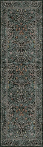 Dark Green 3x10 ft Extra Long Wide Runner Rug - Image 7