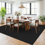 KOZYFLY Black 6x9 Dining Room Rugs, Washable Area Rug - Image 2