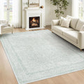 6x9 Area Rugs for Living Room: Washable Vintage Floral Rug Low Pile Non-Slip by LOSBULAKE