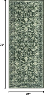 KILOCOCO Hallway Runner 2x6 Rug Runner Printed Vintage Floral Washable Kitchen - Image 2