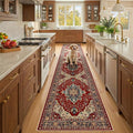 RELEANY Area Rugs Runner 2'x10' Washable Non-Slip, Floral Vintage Distress by RELEANY
