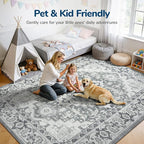 Lessymo Area Rugs 9x12 Living Room- Large Area Rug Machine Washable Area Rug - Image 4