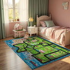 5x7ft Kids Island Train Car Play Rug - Image 3