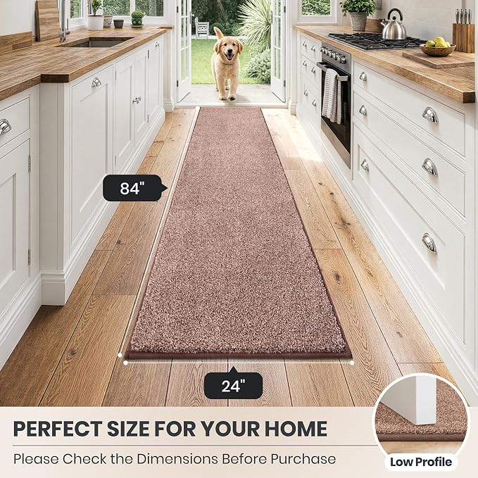 PURRUGS Dirt Trapping Door Mat 24" x 84", Non-Slip Machine Washable Entryway Rug - Image 8