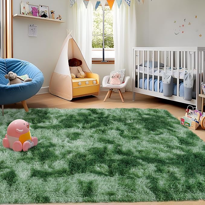 5x7 Fluffy Fuzzy Area Rug for Living Room Bedroom, Ultra Soft Rugs for Living - Image 2