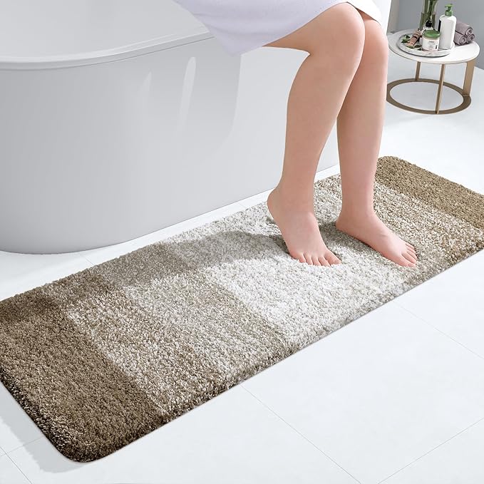OLANLY Bathroom Runner Rugs Mat 47x17, Extra Soft Absorbent Microfiber Bath Rugs by OLANLY