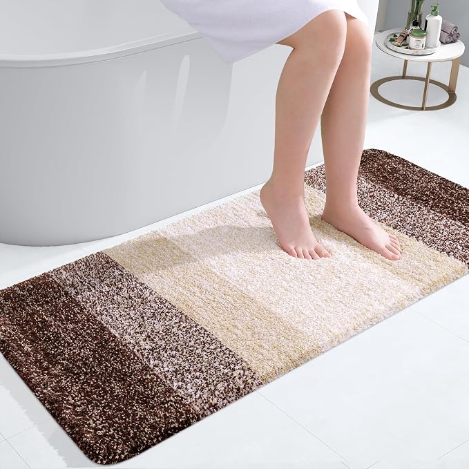OLANLY Bathroom Runner Rugs Mat 47x20, Extra Soft Absorbent Microfiber Bath Rugs by OLANLY