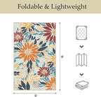 GENIMO Indoor Outdoor Area Rug 5'x8', Machine Washable Rugs - Image 2
