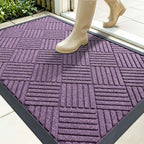 OLANLY Front Door Mat Outside Entrance 35x23, Heavy Duty Sturdy Natural Rubber by OLANLY