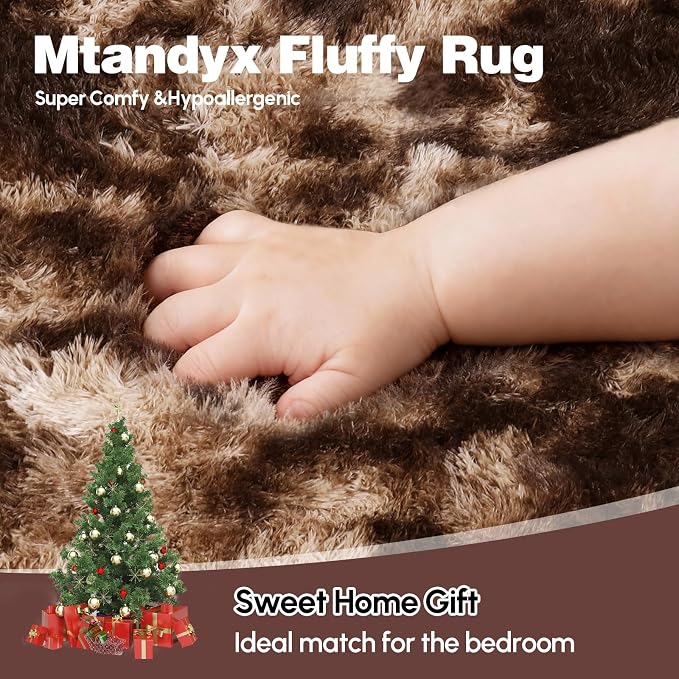 Large 9x12 Area Rug for Living Room, Soft Shag Rugs for Bedroom, Non-Slip Ultra - Image 2