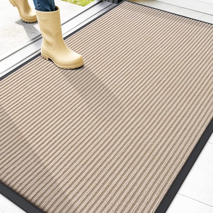 OLANLY Front Door Mat Indoor Outdoor Entrance, Waterproof Heavy Duty Doormat by OLANLY