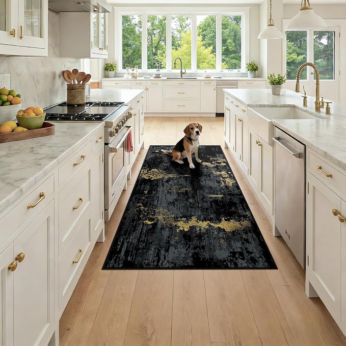 RELEANY Washable Area Rugs 3x6 Non-Slip Modern Abstract Soft by RELEANY