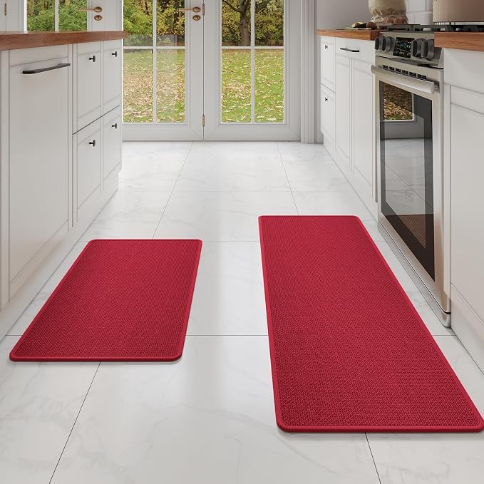 YDKGL Kitchen Rugs and Mats Non Skid Washable Set of 2 PCS, Absorbent Runner by YDKGL
