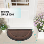 OLANLY Half Circle Door Mat Indoor Outdoor Entrance Welcome, Waterproof - Image 2