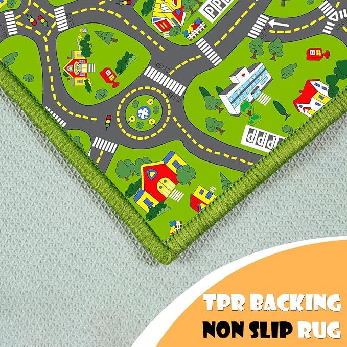Non-Slip Town City Road Map Playmat - Image 5