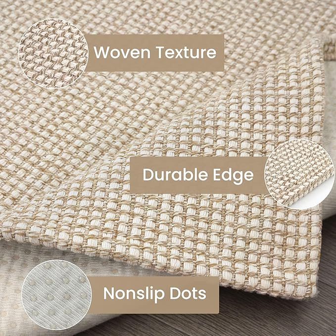 IOHOUZE Small Area Rug 2x3 Washable Woven Rugs - Image 6