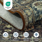 Lessymo Washable Area Rug for Living Room, 8x10 Dark Brow Large Rugs - Image 5