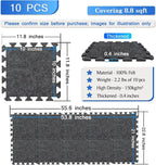 BXI Soundproof Interlocking Rug Pad 10 Pcs, High Density Noise Reduction Puzzle - Image 2