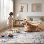RELEANY Washable Area Rugs Square 8ft Non-Slip Modern Abstract Soft - Image 6