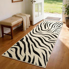 YIHOUSE 2×6 Ft Hallway Runner Rugs: Washable Zebra Striped Kitchen Rug by YIHOUSE