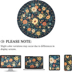 DUKINO Floral Round Rug, 4ft Washable Circle Rug, Non Slip Indoor Low Pile - Image 3