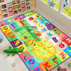 7x10 Playroom Rugs for Kids Washable, Educational and Fun Playmat by BBENRON