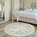 Wonnitar Floral Round Rugs 6ft, Boho Large Machine Washable Circle Rug - Image 3