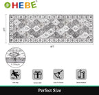 HEBE Hallway Runner Rug 2'x6' Washable Vintage Distressed Area Rugs Non Slip - Image 2
