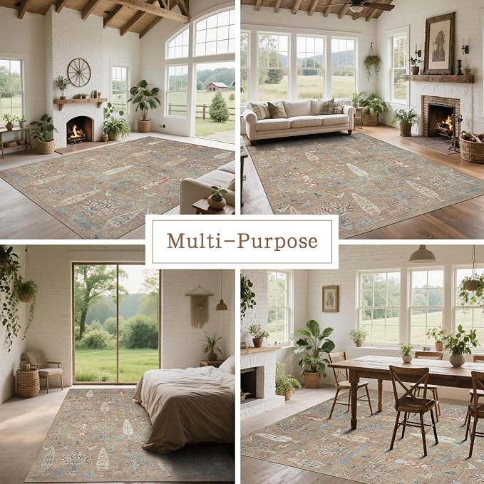 Srugn Washable Rugs 8x10 Area Rugs - Image 5