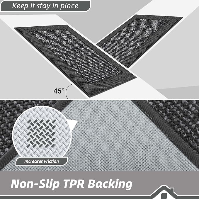BEQHAUSE Indoor Door Mat 20" x 32", Dirt Trapper Door Mats Non-Slip Entryway - Image 4