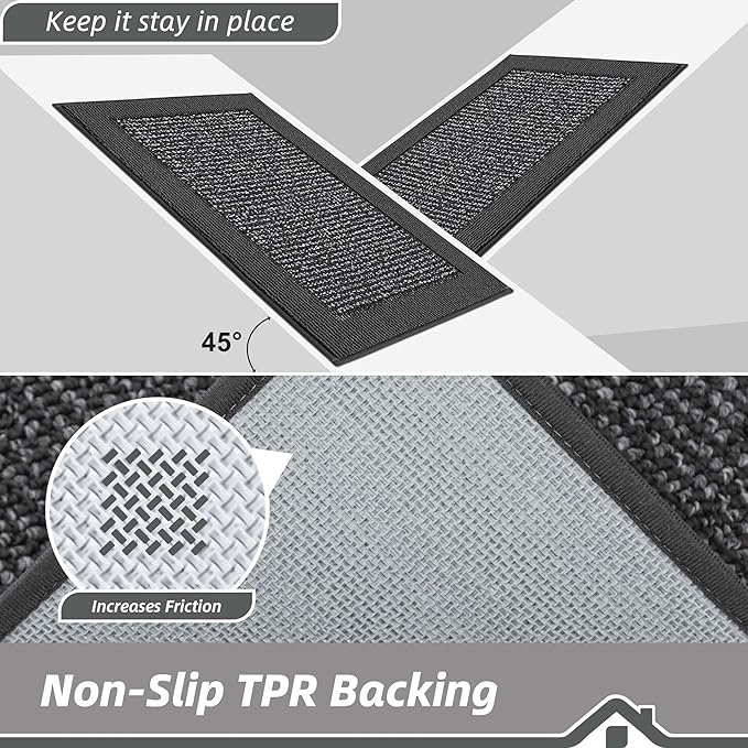BEQHAUSE Indoor Door Mat 20" x 48", Dirt Trapper Door Mats Non-Slip Entryway - Image 4
