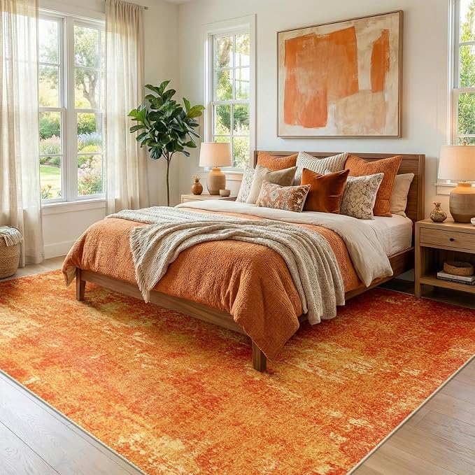 RELEANY Washable Area Rugs 8'x10' Non-Slip Modern Abstract Soft - Image 4