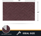 PURRUGS Dirt Trapping Door Mat 34" x 59", Non-Slip Machine Washable Entry Rug - Image 2