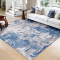 RELEANY Washable Area Rugs Square 8ft Non-Slip Modern Abstract Soft by RELEANY