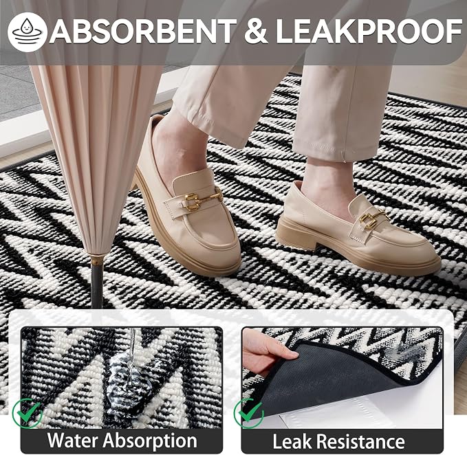 Indoor Door Mat 24x35, Dirt Resistant & Absorbent Doormat - Image 6