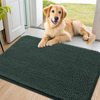 Smiry Dog Door Mat for Muddy Paws 36x24, Absorbent Dirt Trapper, Non-Slip by Smiry
