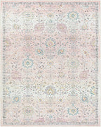 Lahome Pink Boho Area Rug, 8x10 Washable Rugs - Image 9
