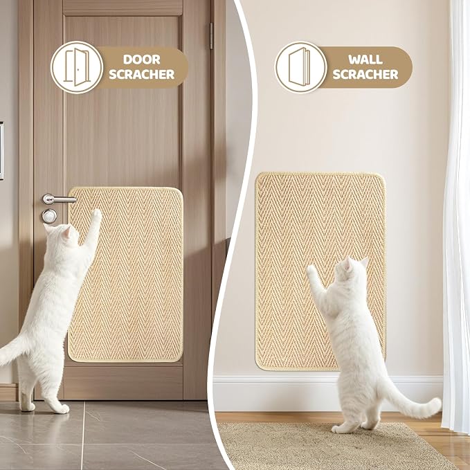 Graciadeco Cat Scratcher Mat 23.6" x 15.7" Sisal Rope 2 Packs Cat Scratch - Image 4