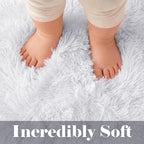 ONASAR White Area Rugs for Bedroom Living Room, Fluffy 4x6 Soft Shag Plush - Image 2