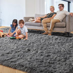 PAGISOFE 8x10 Living Room Rug Grey, Soft Large Rugs - Image 2