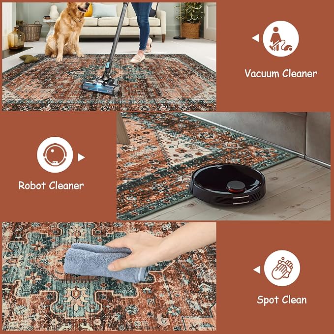 Moynesa Ultra-Thin Vintage Area Rug - Image 4
