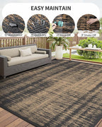 MontVoo Outdoor Rug Waterproof 5x8 ft Outdoor Carpet Patio Rug Mat Reversible - Image 6