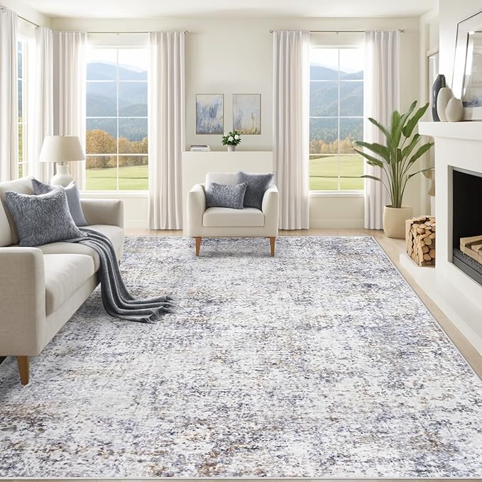 XLUEZ 10x14 Area Rugs for Living Room, Washable Modern Abstract Large Area Rug by XLUEZ