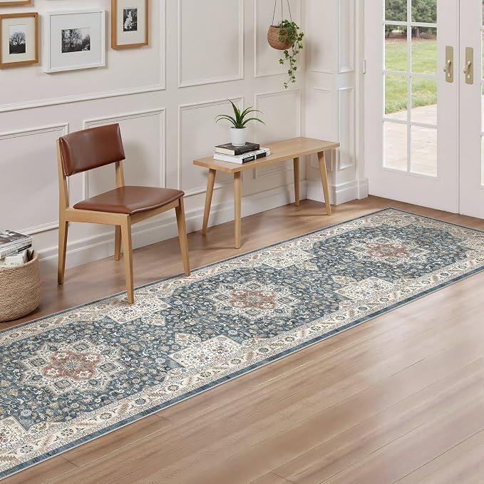 Vintage Hallway Runner Rug 2x8: Large Soft Washable Entryway - Image 2