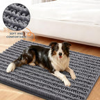 Smiry Dog Door Mat for Muddy Paws 40x24, Absorbent Dirt Trapper, Non-Slip - Image 2